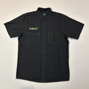 Arctic Cat Shirt Adult Medium Black Button Up Arcticwear Mechanic Shirt Mens